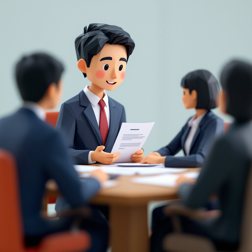 IPプロデューサーのキャラクターイラスト